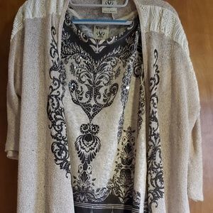 Beautiful vocal cardigan and top